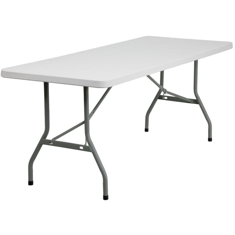 6' White Banquet Table